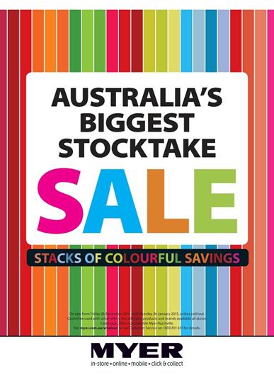 Myer Catalogue Australia Biggest Stocktake Sale
