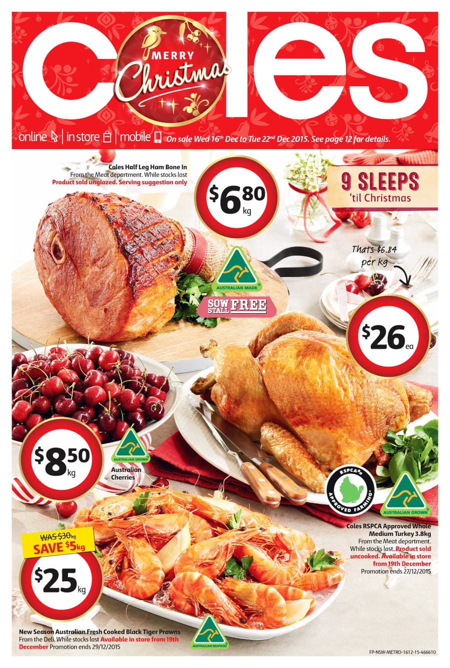 Coles Christmas Food Catalogue 16 - 22 Dec 2015 - Catalogue AU