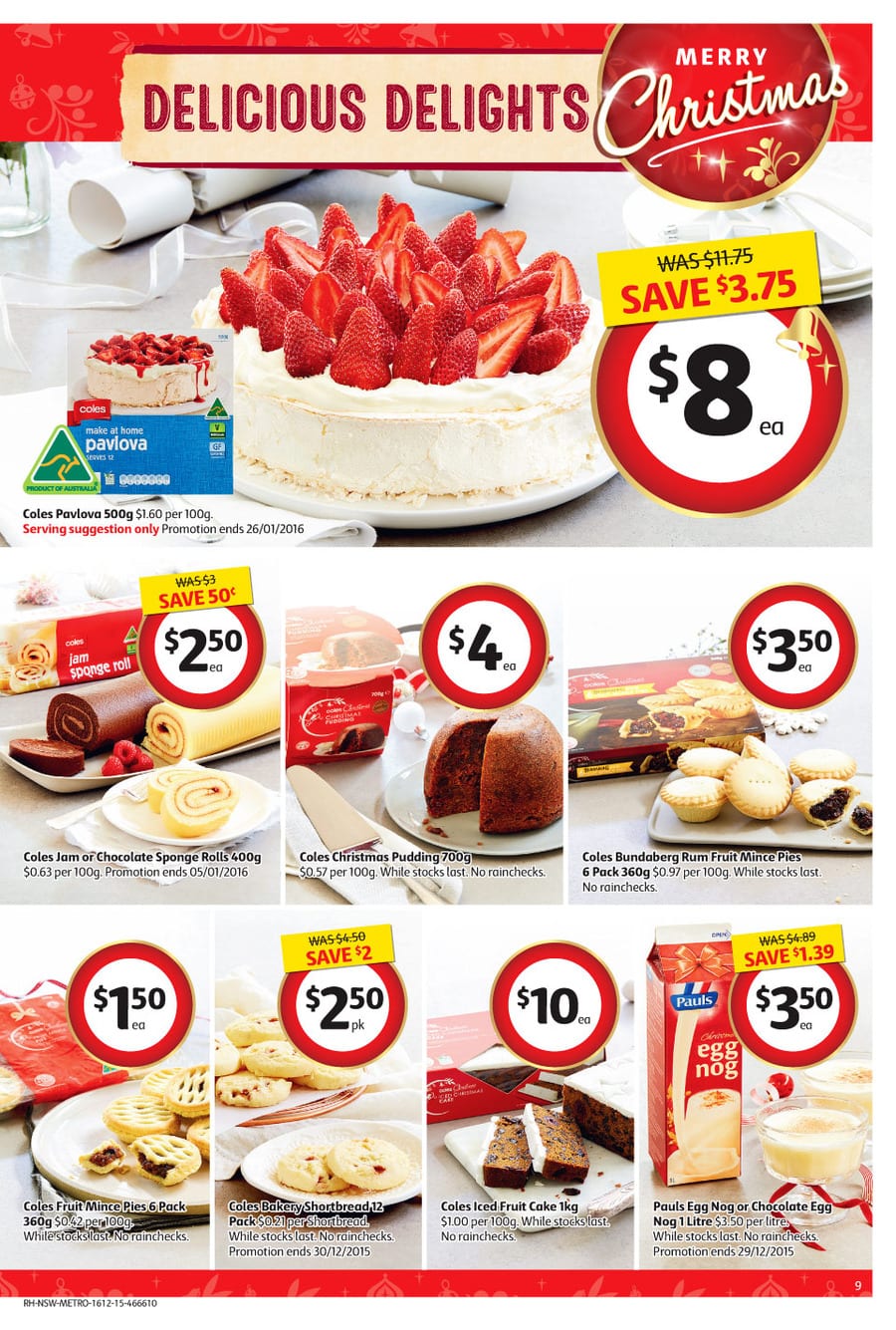 Coles Christmas Sweets Catalogue 16 22 Dec 2015 Catalogue AU