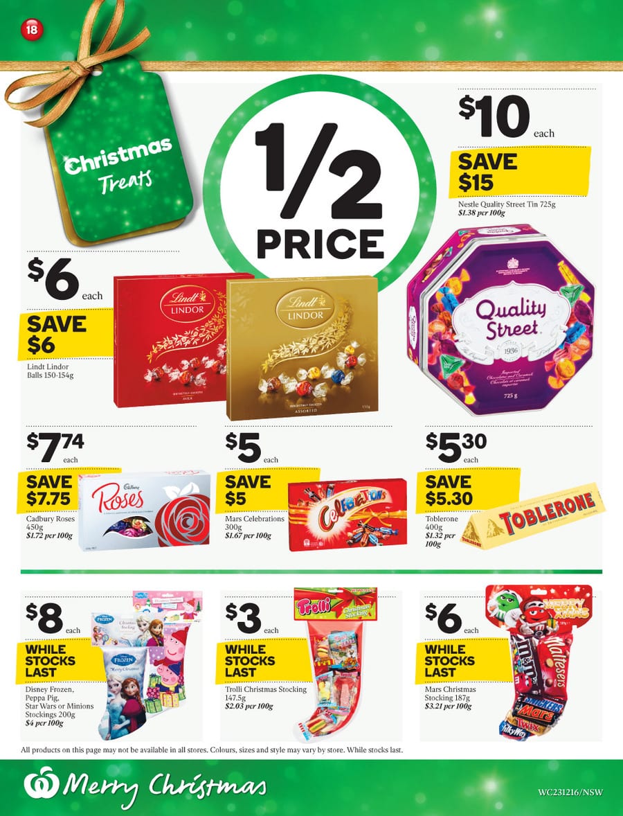 Woolworths Christmas Treats Catalogue 23 - 29 Dec 2015 - Catalogue AU