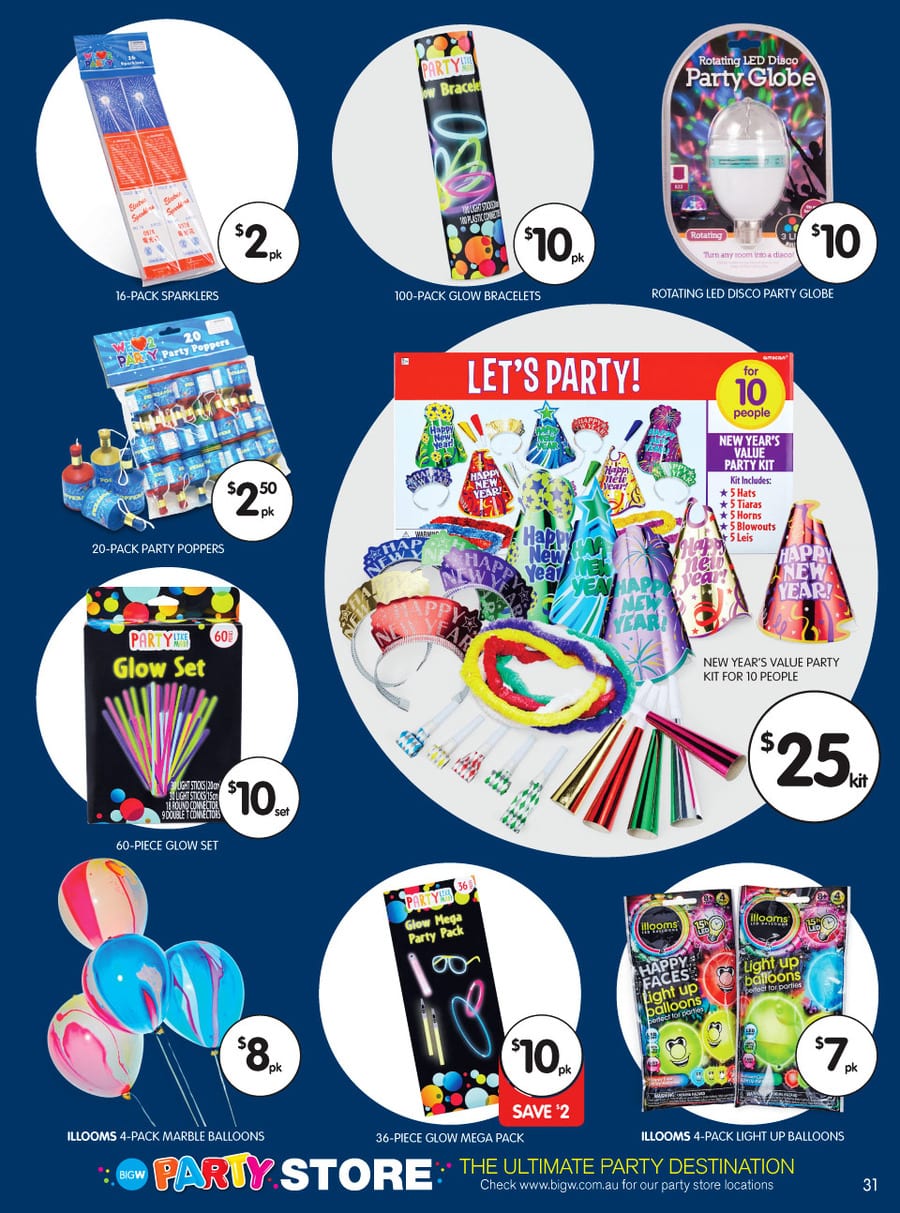 Big W Party Time Catalogue 1 6 Jan 2016 Catalogue AU