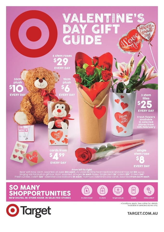 Target Valentine's Day Gift 14 Feb 2016 Catalogue AU