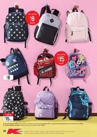 kmart back packs
