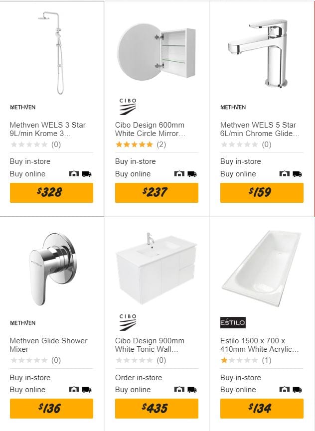 Bunnings Specials Bathroom Products - Catalogue AU