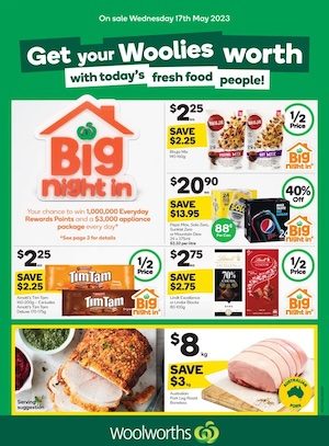 Woolworths Catalogue Big Night In 17 - 23 May 2023