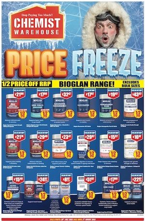 Chemist Warehouse Price Freeze Sale