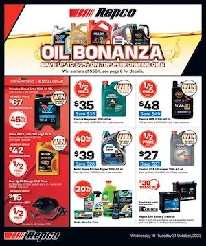 Repco Oil Bonanza Oct 2023