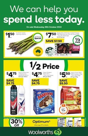 Woolworths Catalogue Deals 18 - 24 Oct 2023