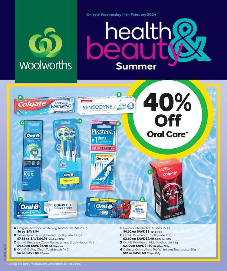 Woolworths Summer Health 14 - 20 Feb 2024