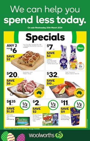 Woolworths Easter Specials 20 - 26 Mar 2024