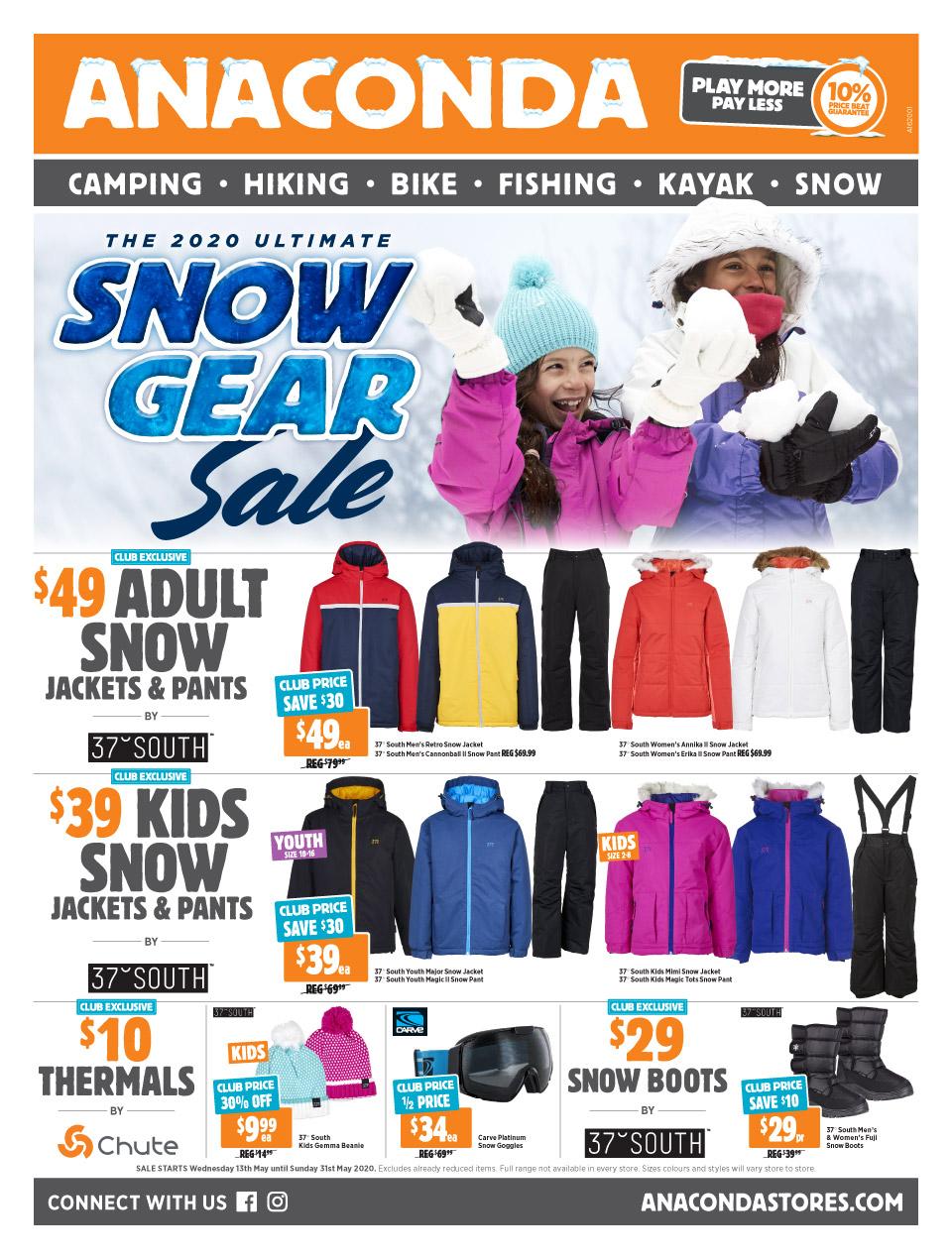 Anaconda Catalogue Snow Gear 13 31 May 2020 Catalogue AU