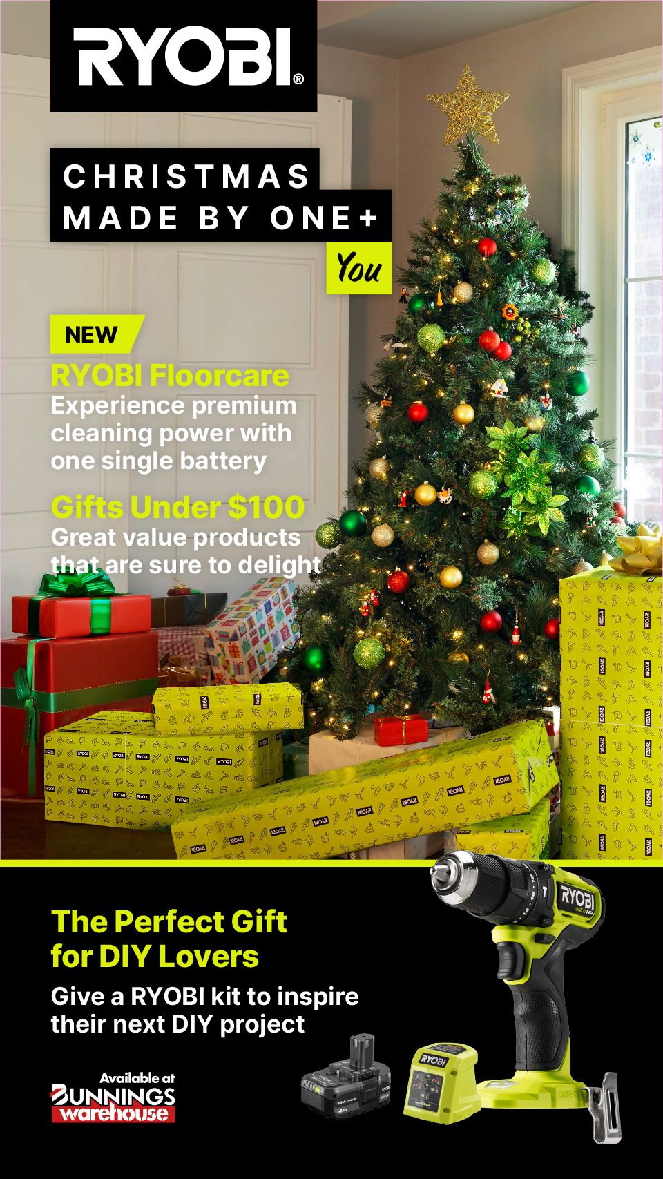 RYOBI Christmas Bunnings Catalogue November 16 December 24, 2024