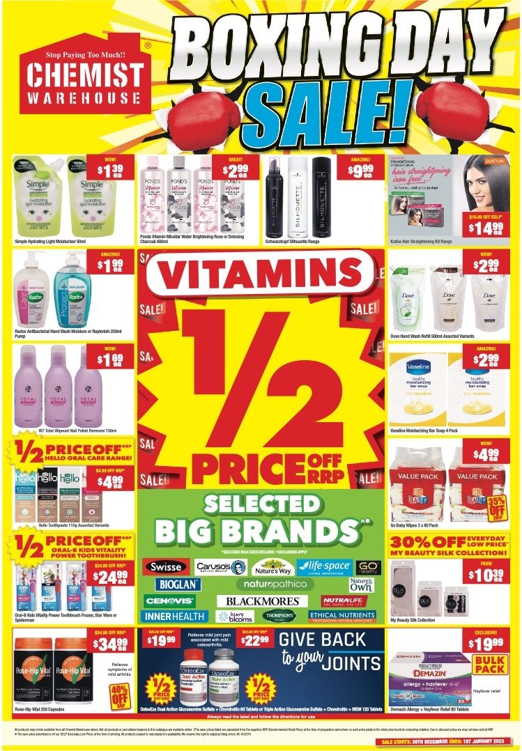 Chemist Warehouse Catalogue Boxing Day 2022 Catalogue AU