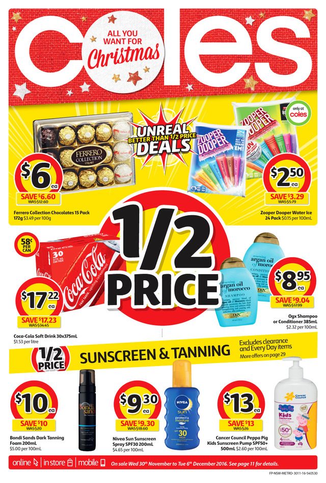 Coles Catalogue 30 Nov 6 Dec 2016 Catalogue Au Coles Catalogue 30 Nov 6 Dec 2016 Catalogue Au