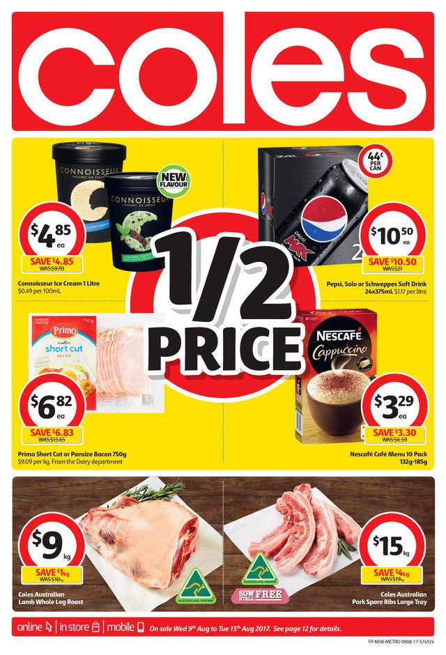 Coles Catalogue 9 - 15 August 2017 - Catalogue AU