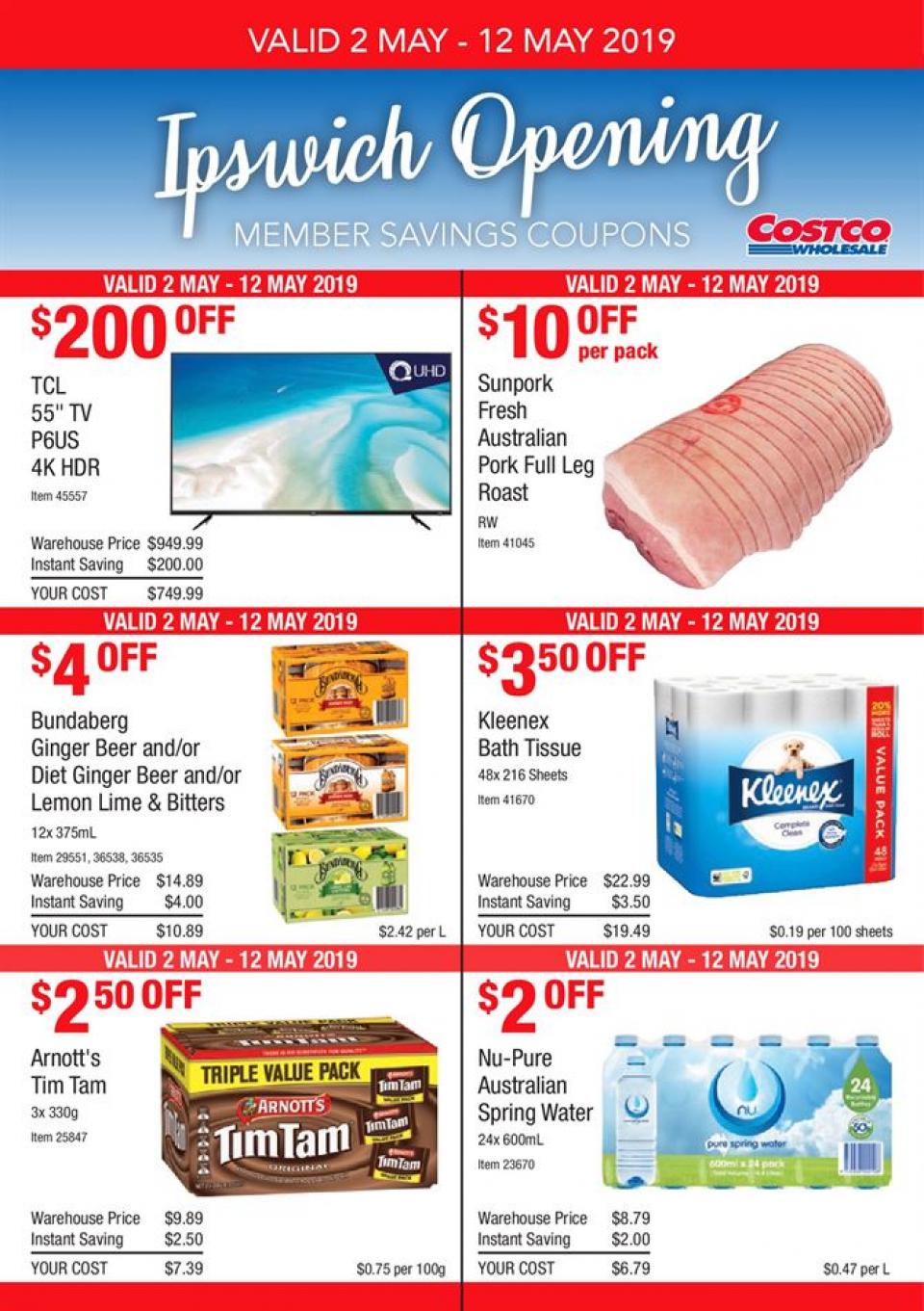Costco Ad Ipswich Opening Coupons 2 12 May 2019 Catalogue AU