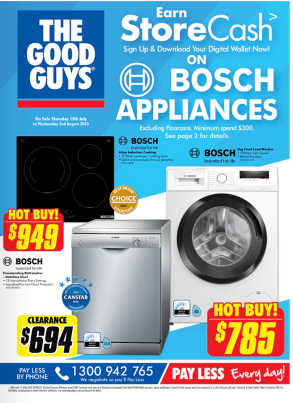 good guys washing machine bosch