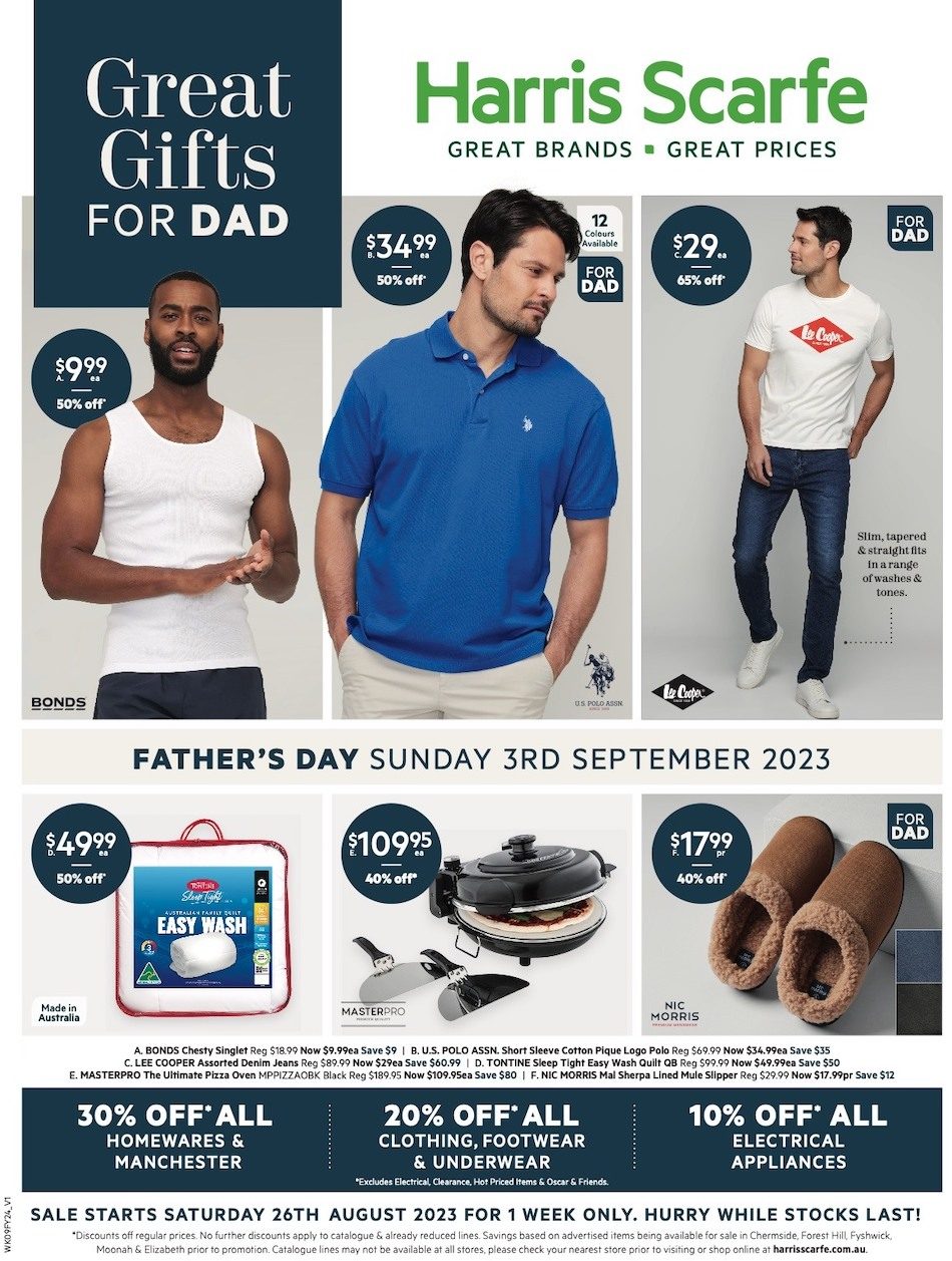 Harris Scarfe Catalogue Father's Day 2023 Catalogue AU