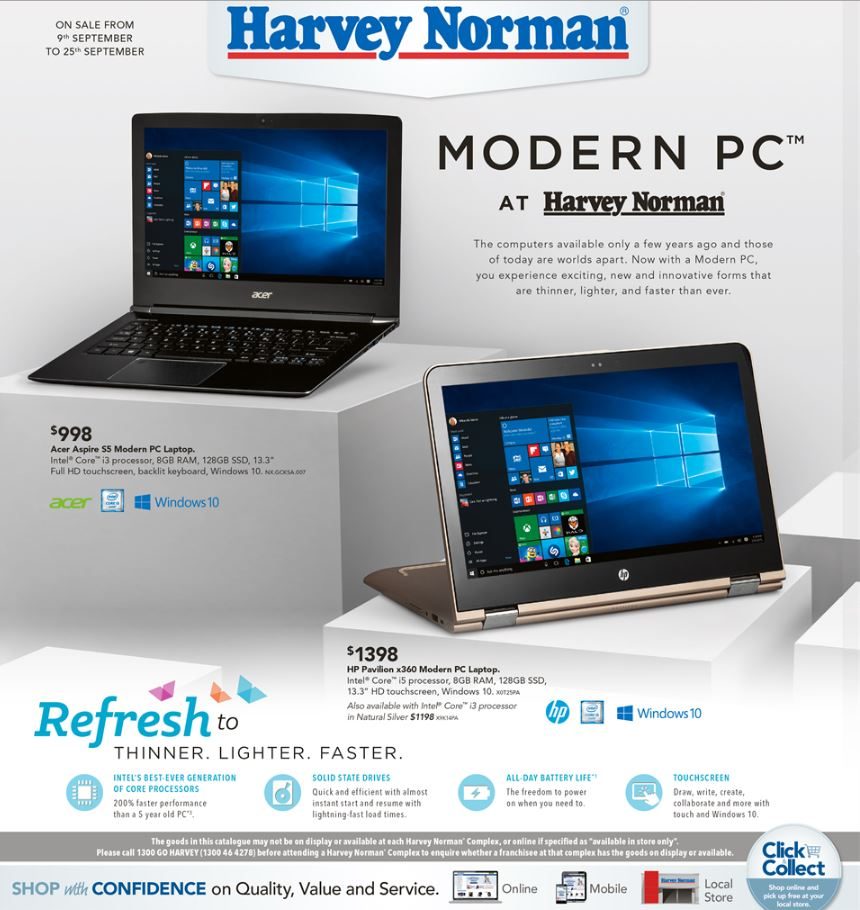 Harvey Norman Catalogue Laptops September 2016 - Catalogue AU