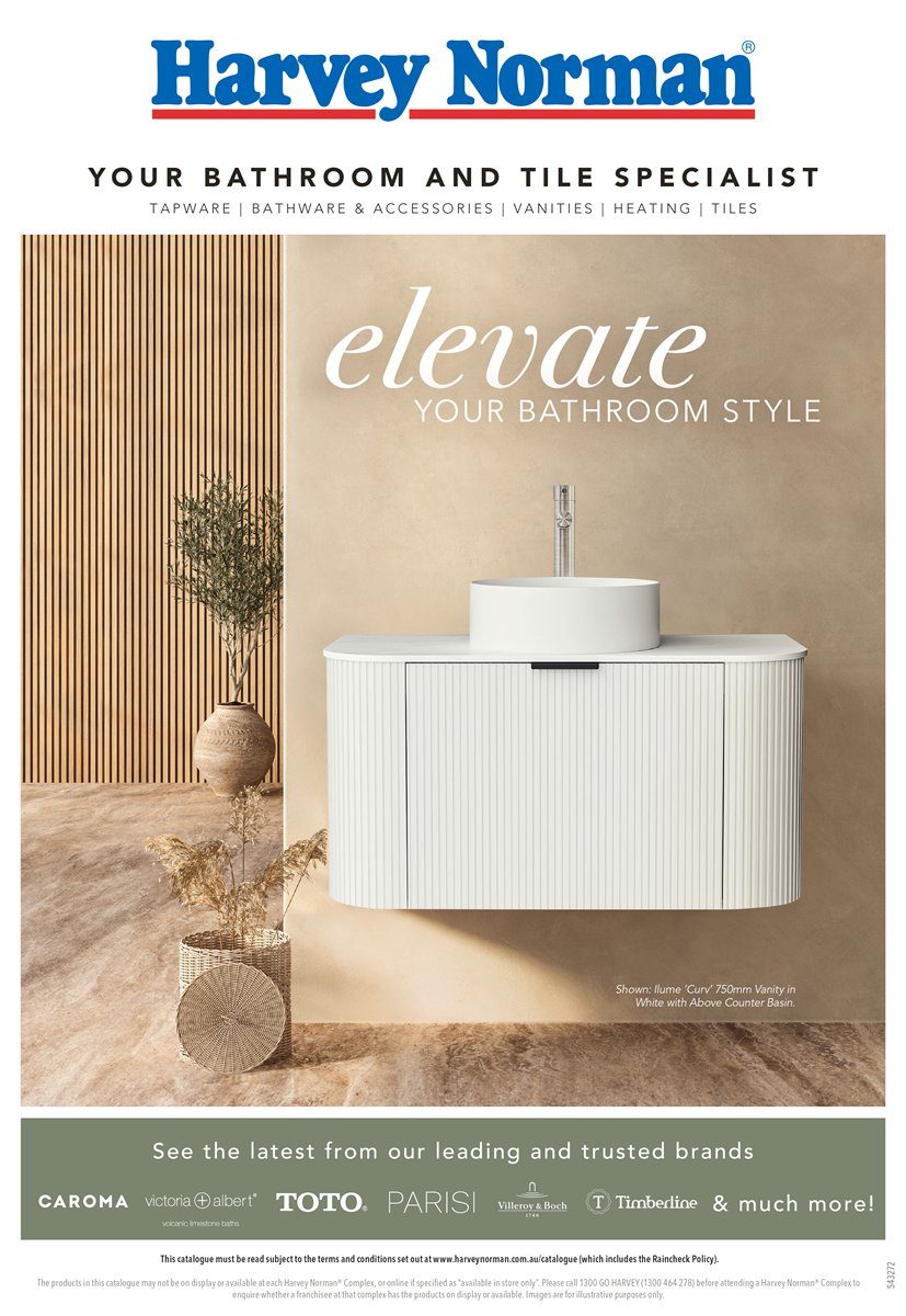 Harvey Norman Catalogue March Bathroom and Tiles March 11 - 29, 2026
