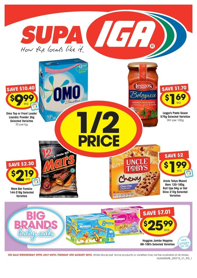 IGA Catalogue 29 Jul - 04 Aug 2015 Food Sale - Catalogue AU