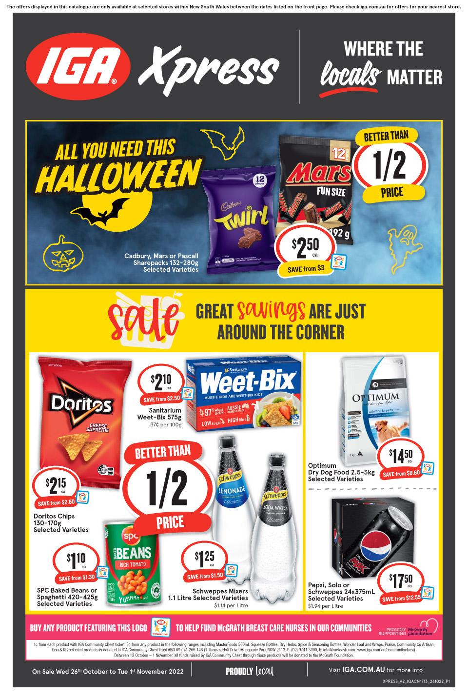 IGA Catalogue Xpress 26 Oct - 1 Nov 2022 - Catalogue AU