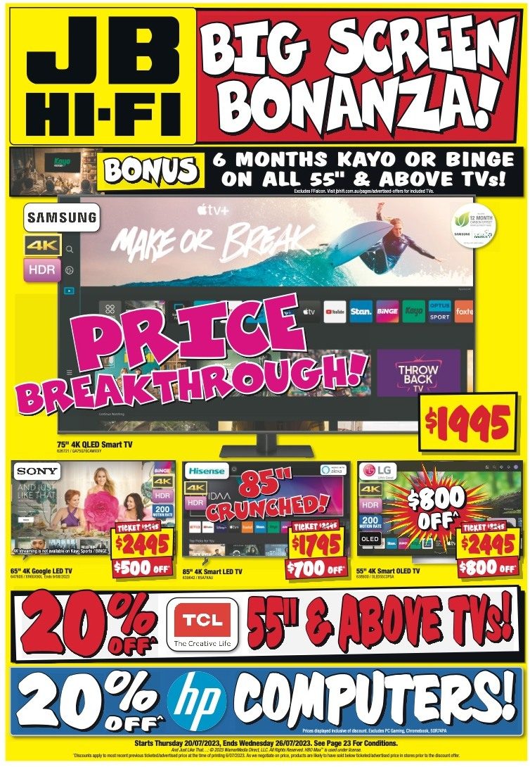 JB HiFi Catalogue TVs Jul 2023 Catalogue AU