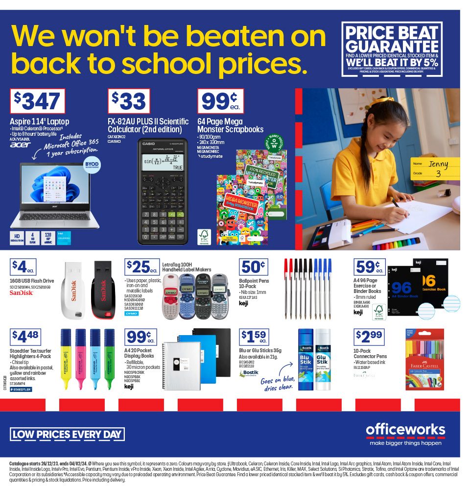 Officeworks Catalogue 26 Dec 4 Feb Catalogue AU   1 