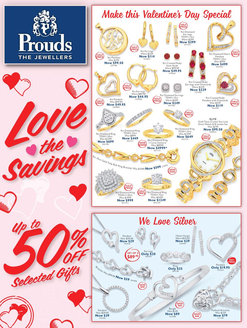 Prouds jewellers clearance catalogue 2019