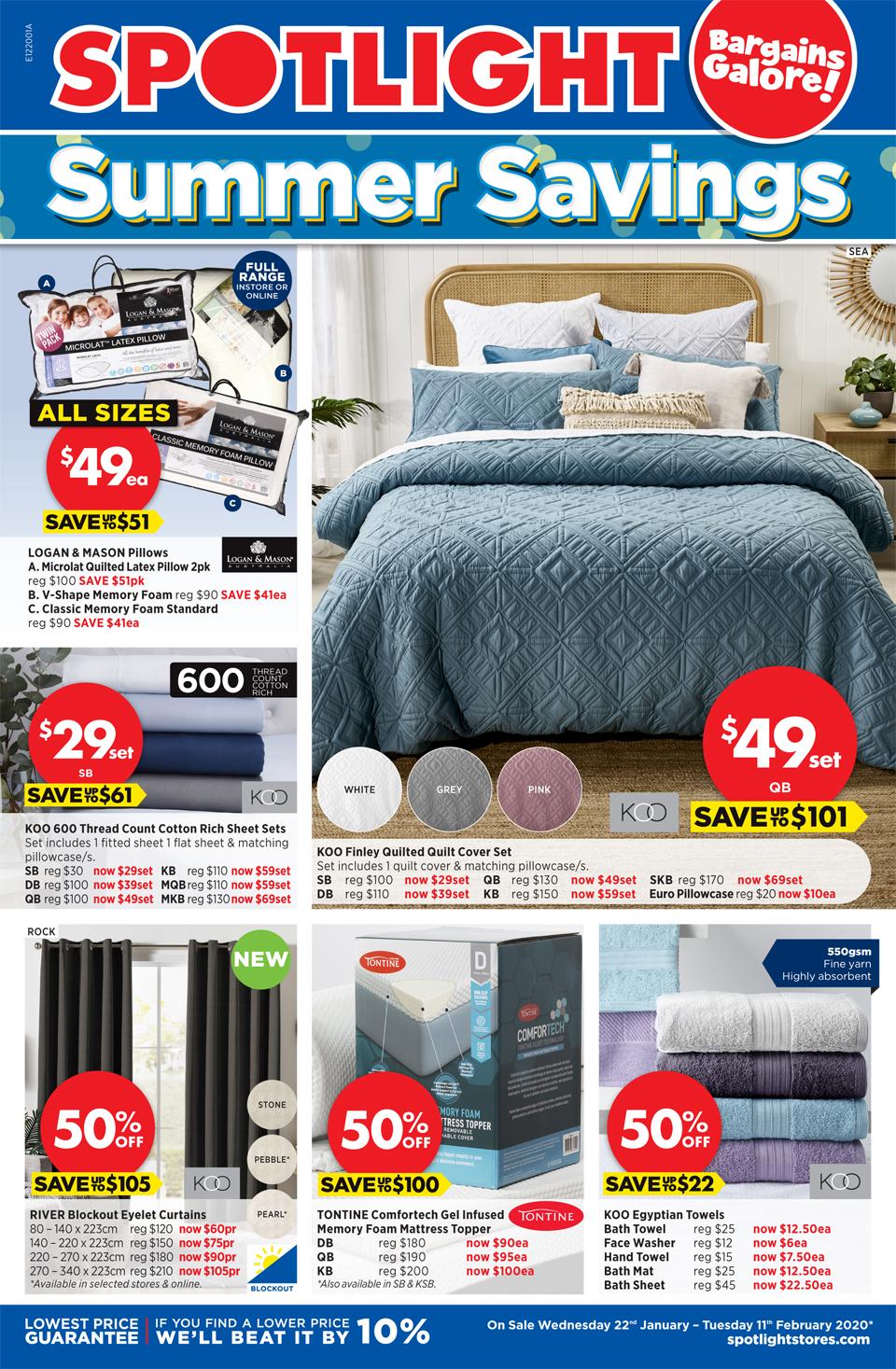 Spotlight Catalogue Bedroom 22 Jan 11 Feb 2020 Catalogue AU