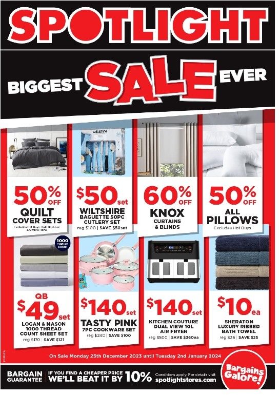 Spotlight Catalogue Boxing Day 2023 Catalogue AU