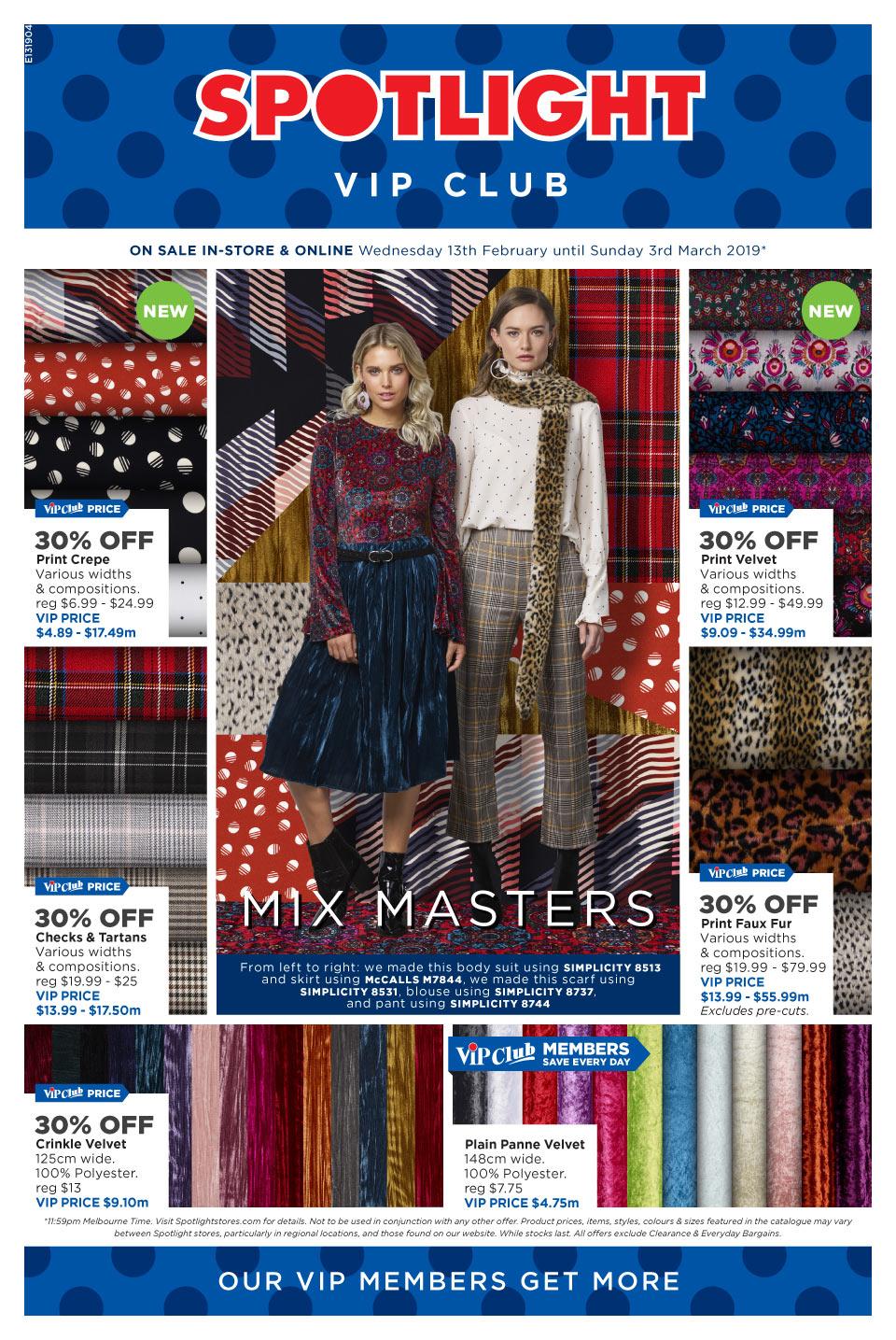 Spotlight Catalogue Fabric 13 Feb 3 Mar 2019 Catalogue AU