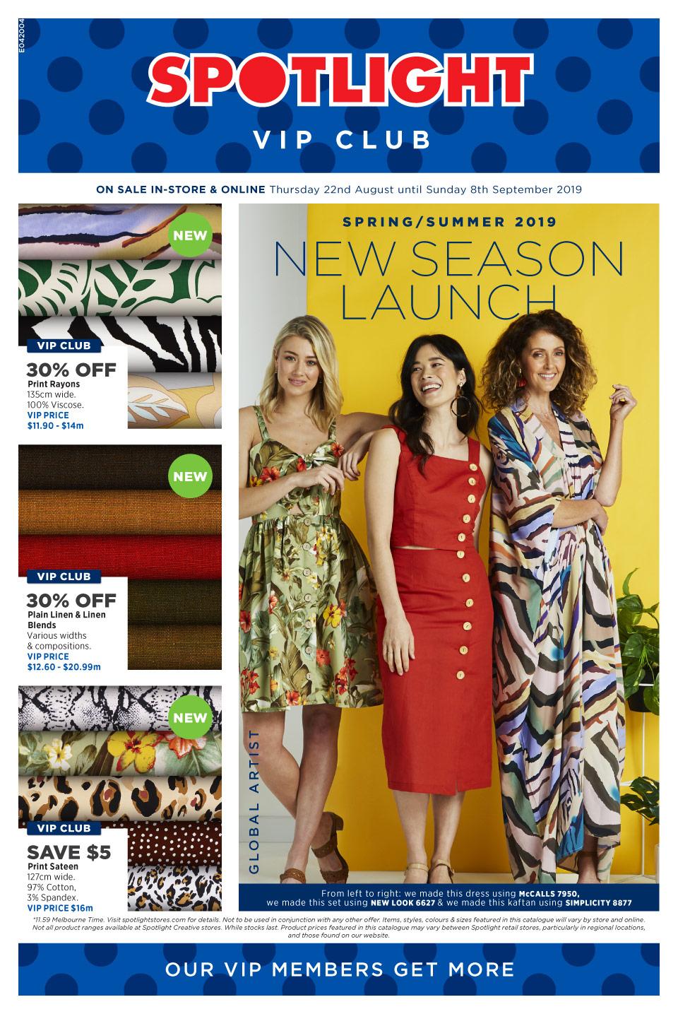 Spotlight Catalogue Sew 22 Aug 8 Sep 2019 Catalogue AU